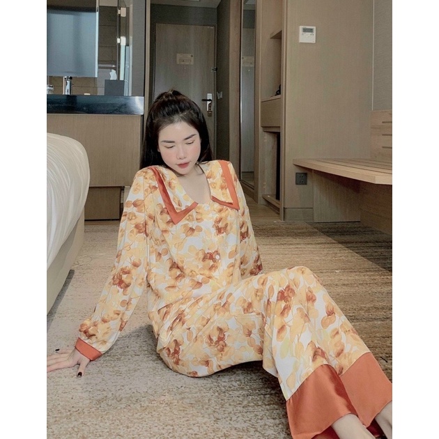 đồ bộ mặc nhà tay dài mango ảnh thật.