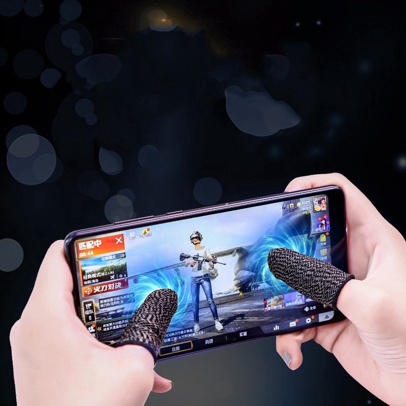 Bộ bao tay cảm ứng 2 ngón chơi Game Mobile chống mồ hôi tay