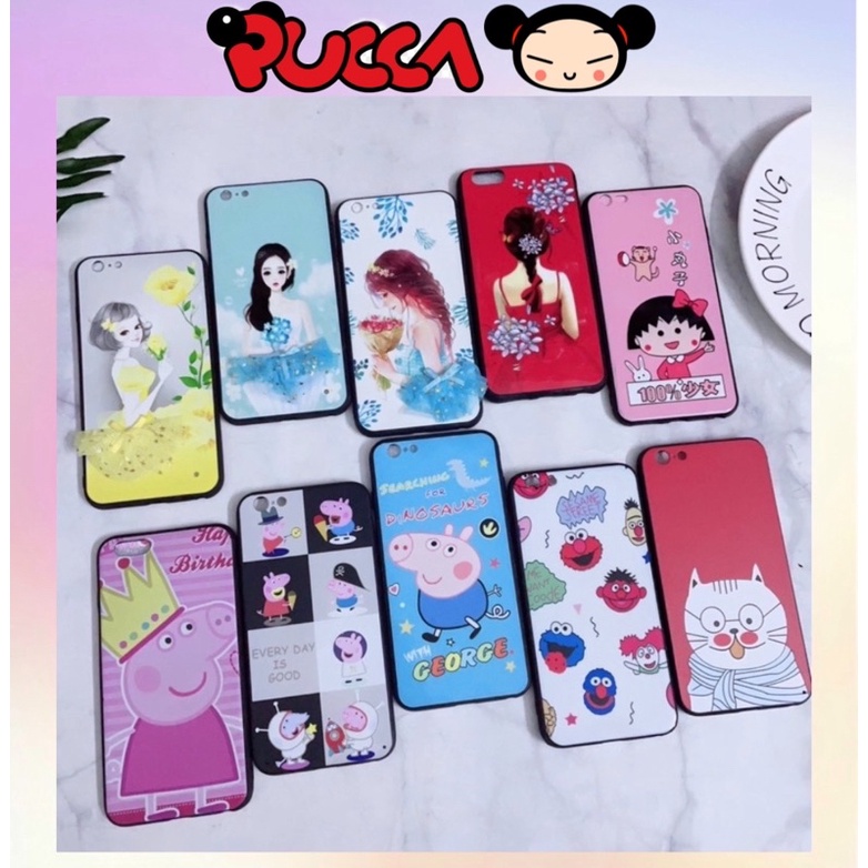 Ốp iPhone 6Plus/6sPlus Viền Nhựa Dẻo Hình Dễ Thương