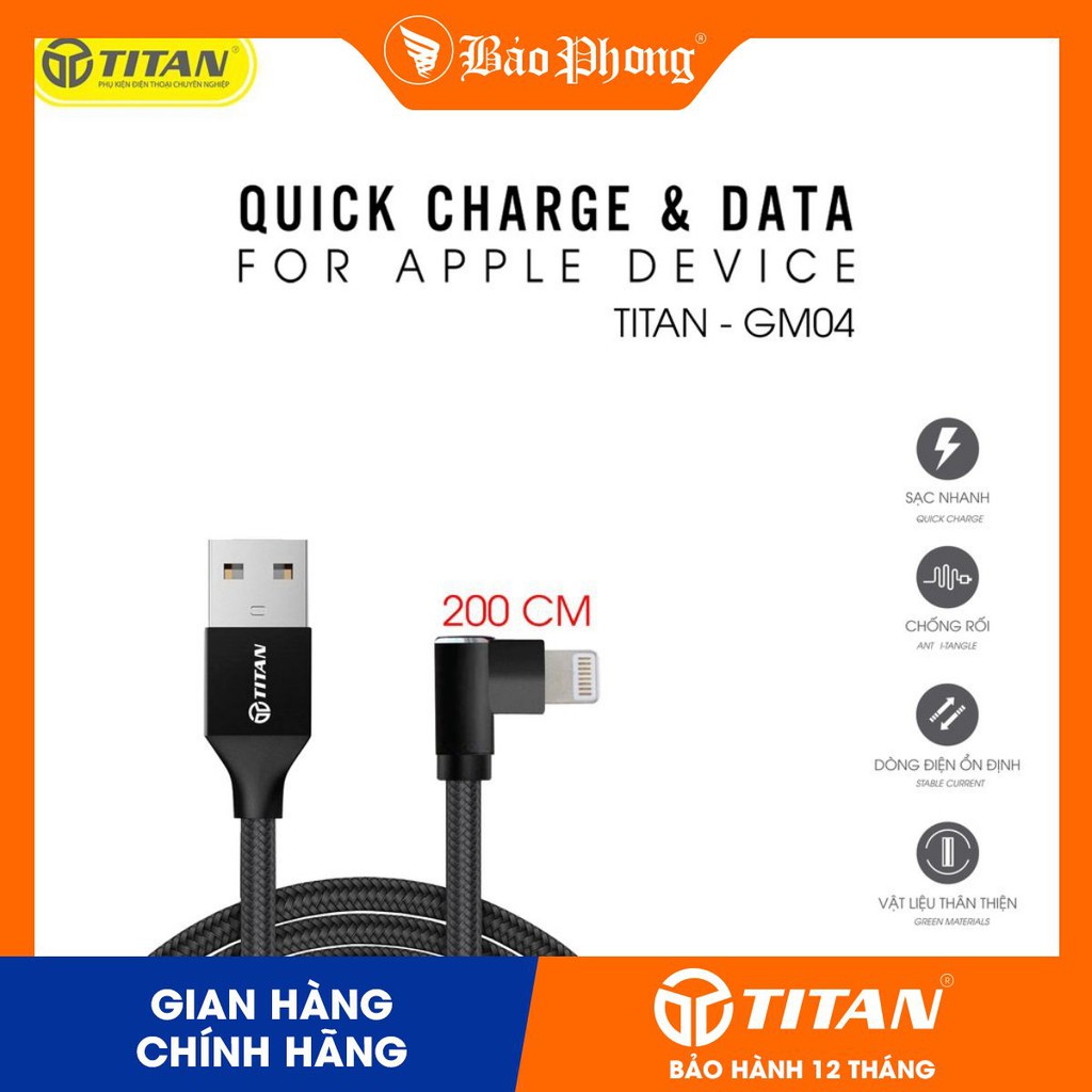 CÁP SẠC IPHONE TITAN GM04