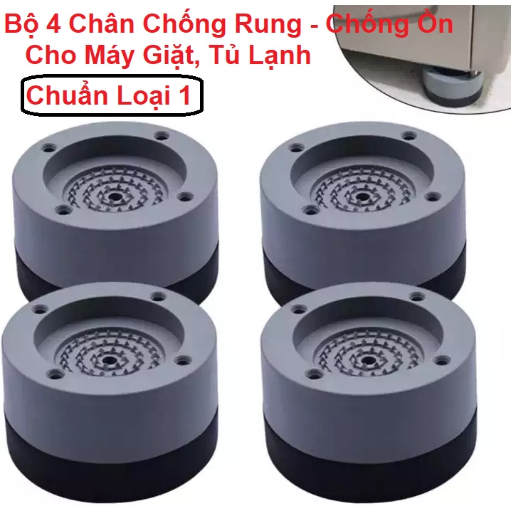 Bộ 4 Chân Cao Su Kê Máy Giặt, Tủ Lạnh - Chống Rung - Chống Ồn -  Chống Ẩm Đa Năng - Bảo hành 24 Tháng