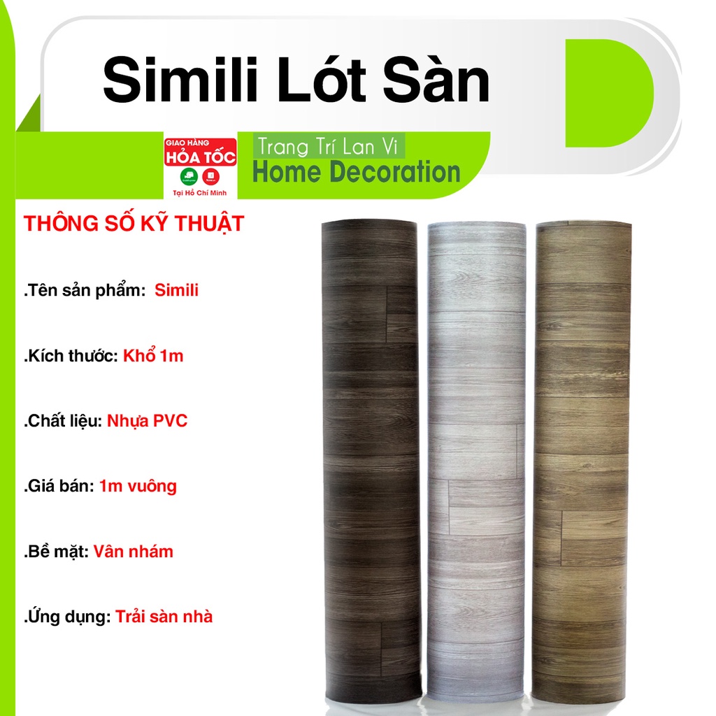 Thảm trải sàn simili, thảm lót trải phòng sàn giả gỗ nền nhựa pvc nhám giá rẻ dày 0.5mm nhiều mẫu