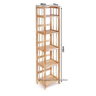 Kệ sách gỗ 5 tầng rộng 40 cm