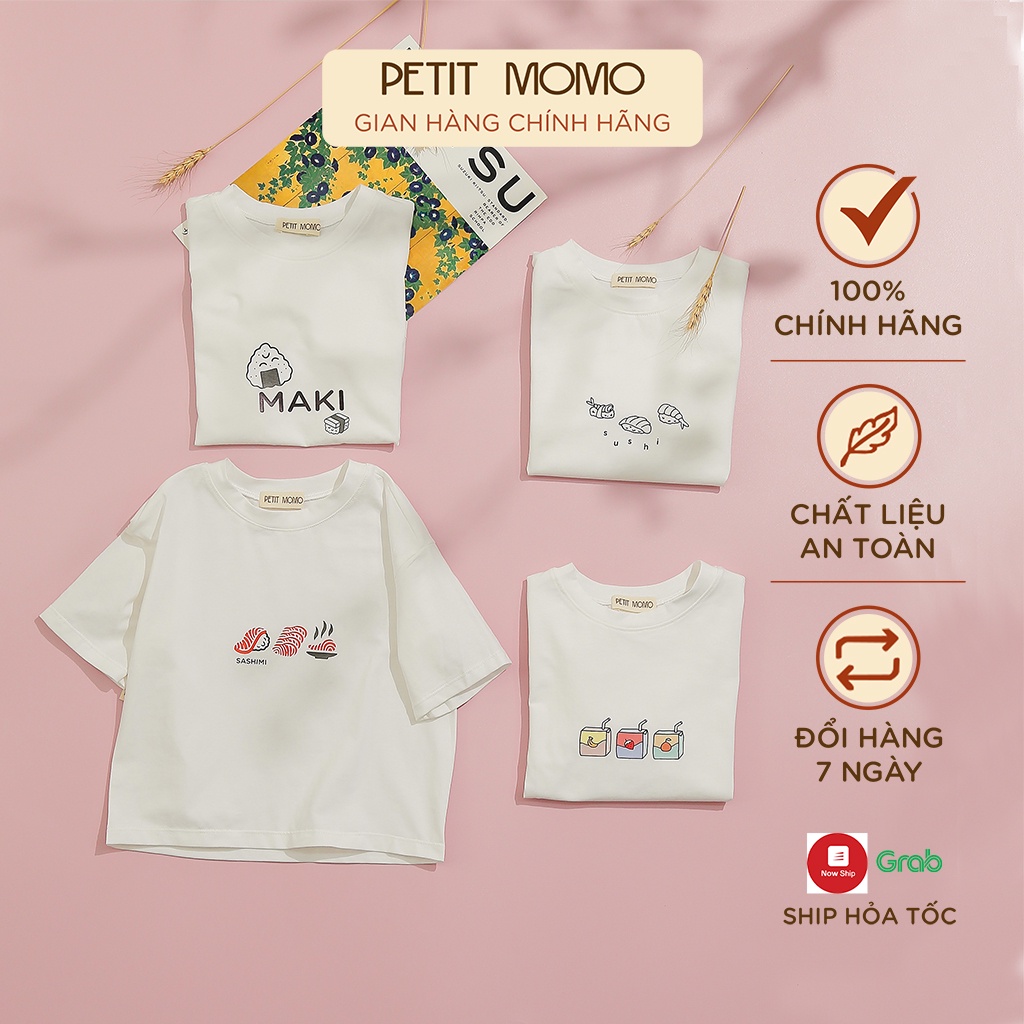 Áo Thun Ngắn Tay Cho Bé Dáng Loose Basic PETIT MOMO Chất Cotton Mềm Mại, Bền Màu Cho Bé Từ 1-6 Tuổi - H130