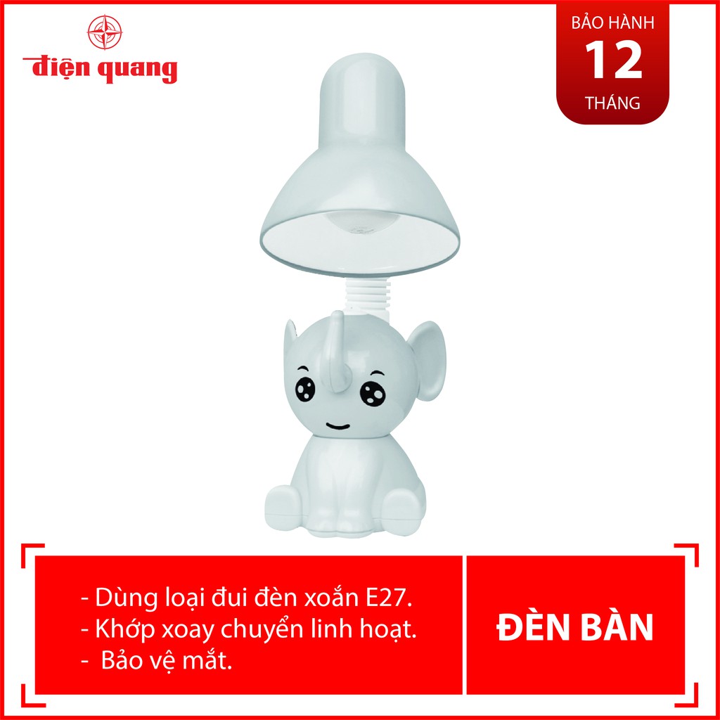 Đèn bàn bảo vệ thị lực Điện Quang ĐQ DKL18 B (kiểu con voi, bóng led daylight)