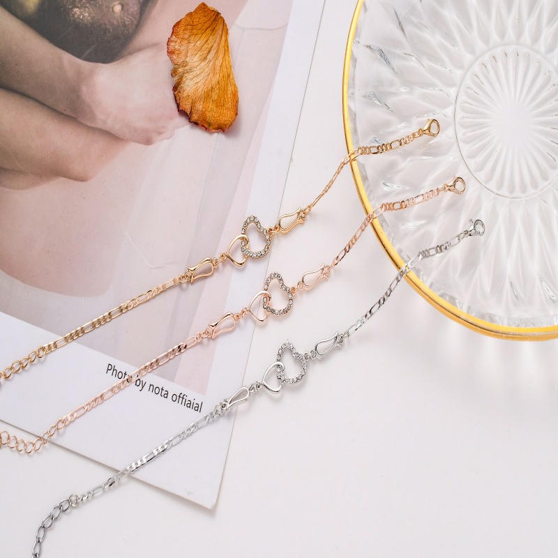 Lắc Chân Hình Trái Tim Thời Trang Nữ Tính