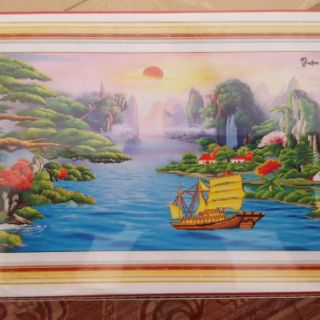 Tranh đính đá thuận buồm xuôi gió khổ 180x80cm