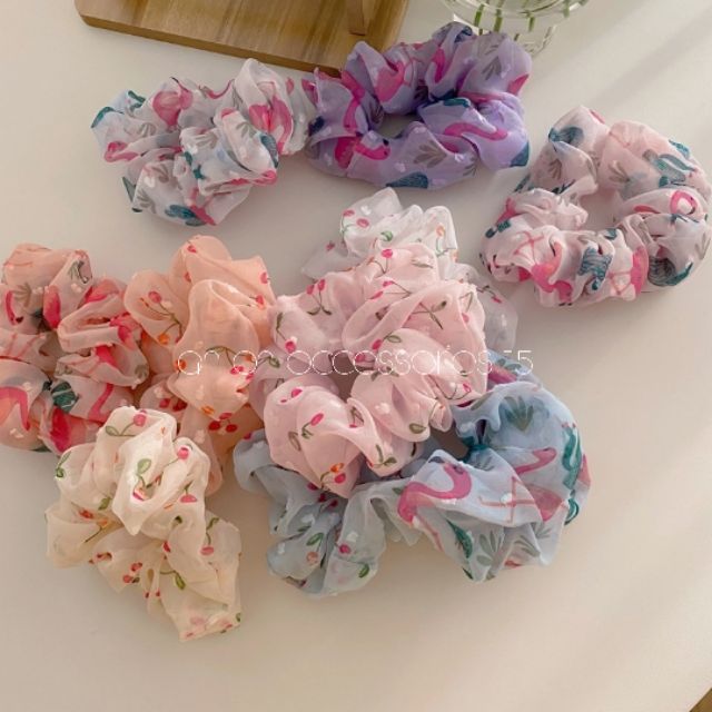 Cột tóc scrunchie hoa 🎀🎀🎀
