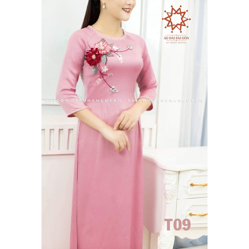 ÁO DÀI THÊU HOA CỰC XINH