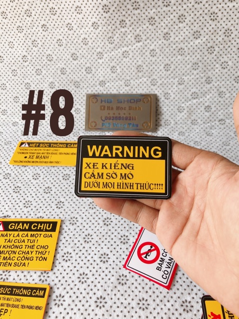 Lẻ 1 cái tem decan cảnh báo