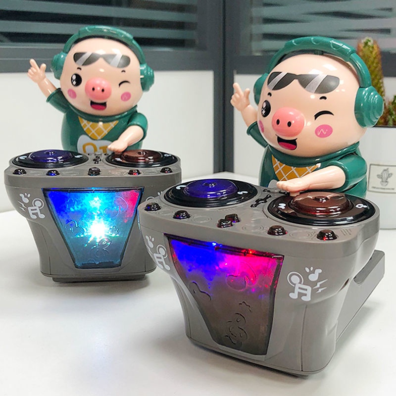SĐồ chơi heo đất dj cho trẻ em 1-2 tuổi 3 bé sẽ hát và nhảy những mới biết đi cùng một món theo xu hướng