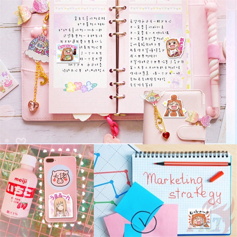 Set 40 hình dán phong cách Himouto! Umaru-chan - Series B Anime Doma Umaru trang trí sổ tay máy tính ván trượt đa dụng