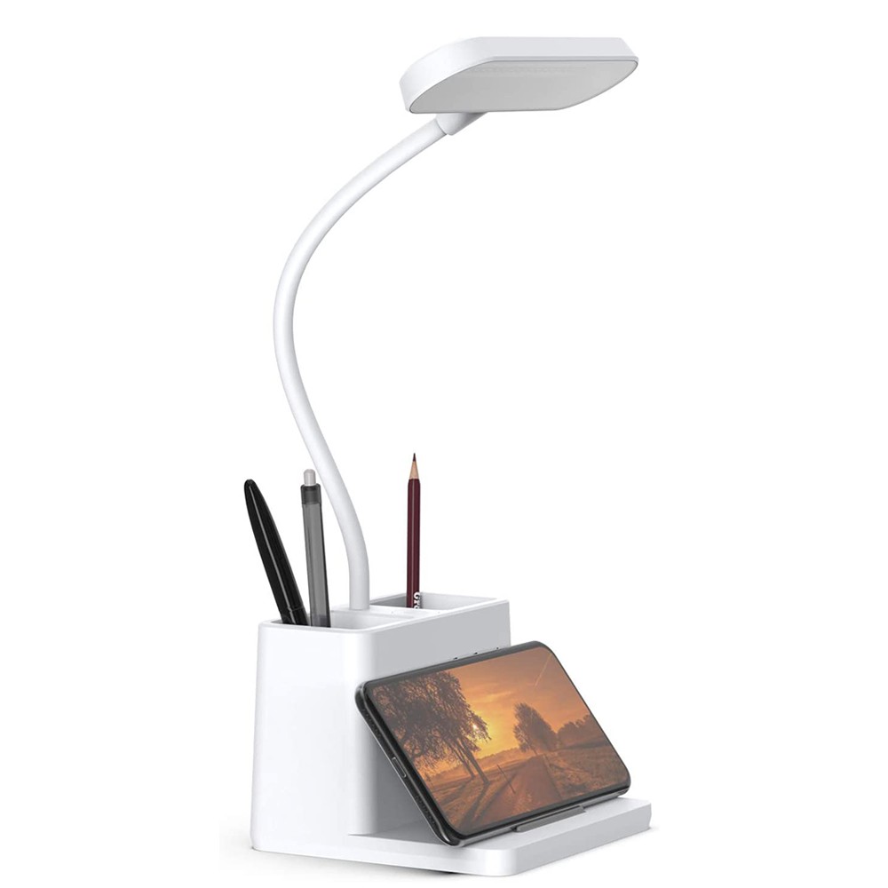 ❤LANSEL❤ Study Desk Lamp Touch Control Pen Holder Reading Lamp Office Dimmable Flexible Gooseneck Eye-Caring Portable