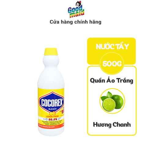 Nước Tẩy Ố Mốc Quần Áo Trắng Cocorex Goodmaid Nước Tẩy Quần Áo Ố Vàng Vết Màu - Hương Lemon 500g