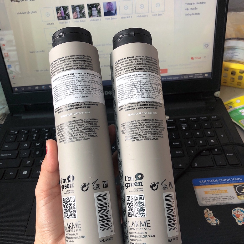 Dầu gội cho tóc nhuộm tím Lakme Teknia Ultra Violet Shampoo Refresh 300ml