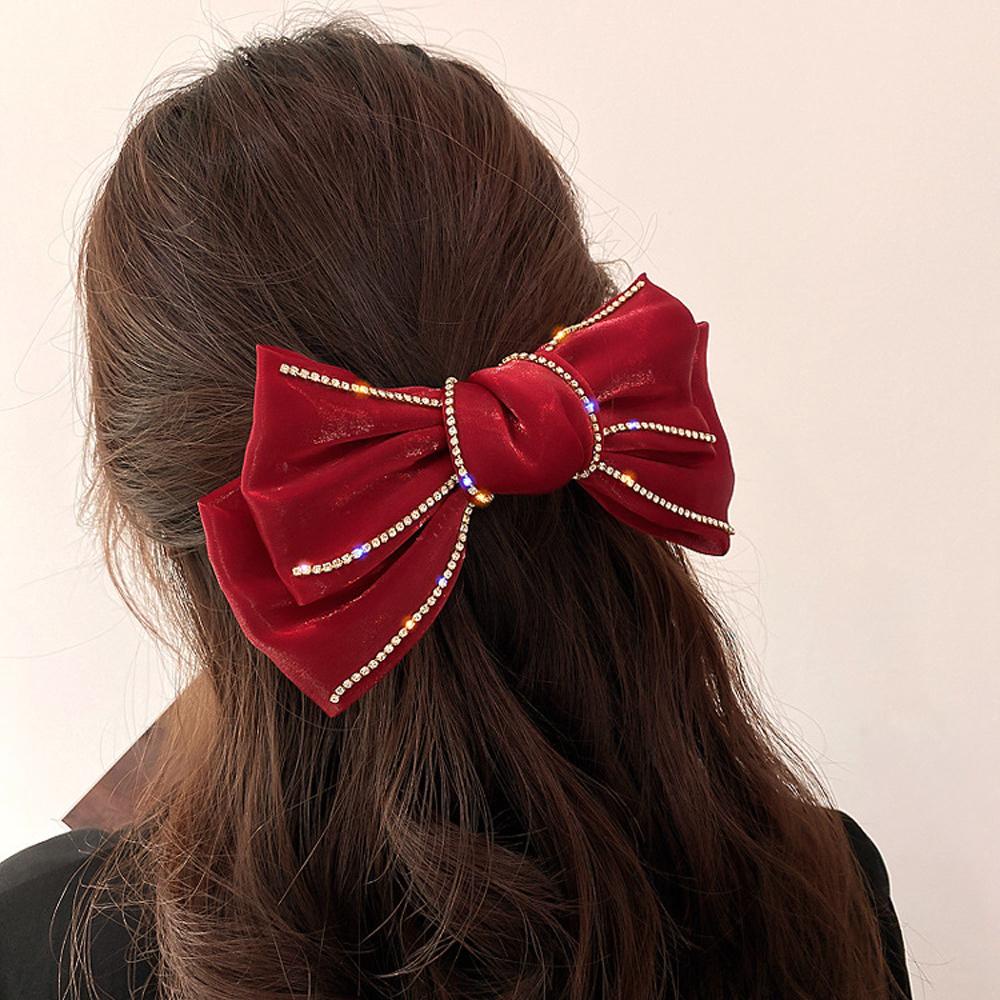 Kẹp Tóc Nơ Vải Satin Thời Trang Dành Cho Nữ
