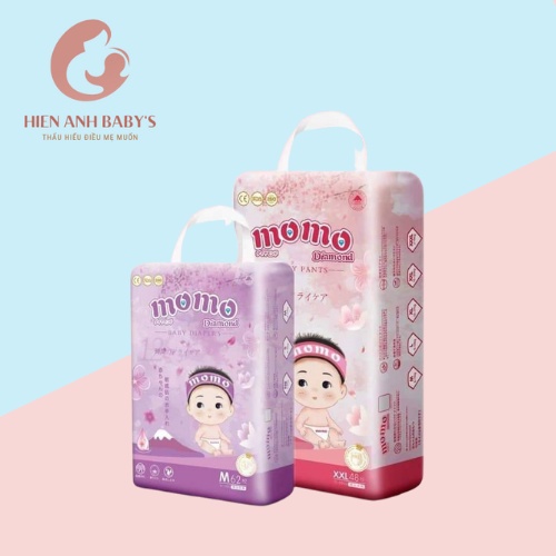 Bỉm Tã dán/ quần MOMO DIAMOND ORGANIC đủ size từ S đến XXXL