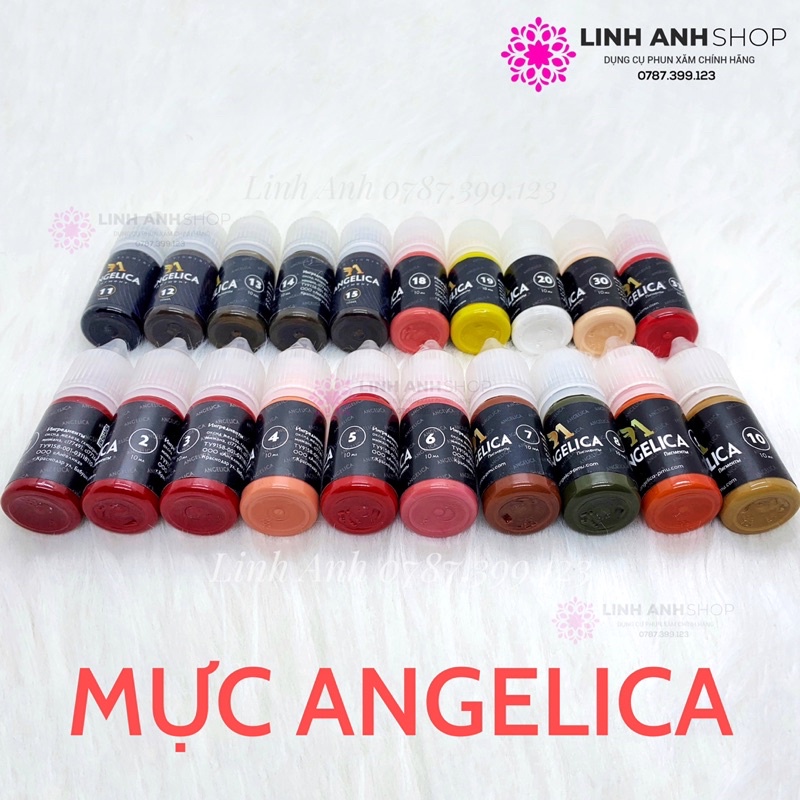 Mực ANGELICA 10ML Nga Mày Môi Mí Xử Lý Phun Xăm