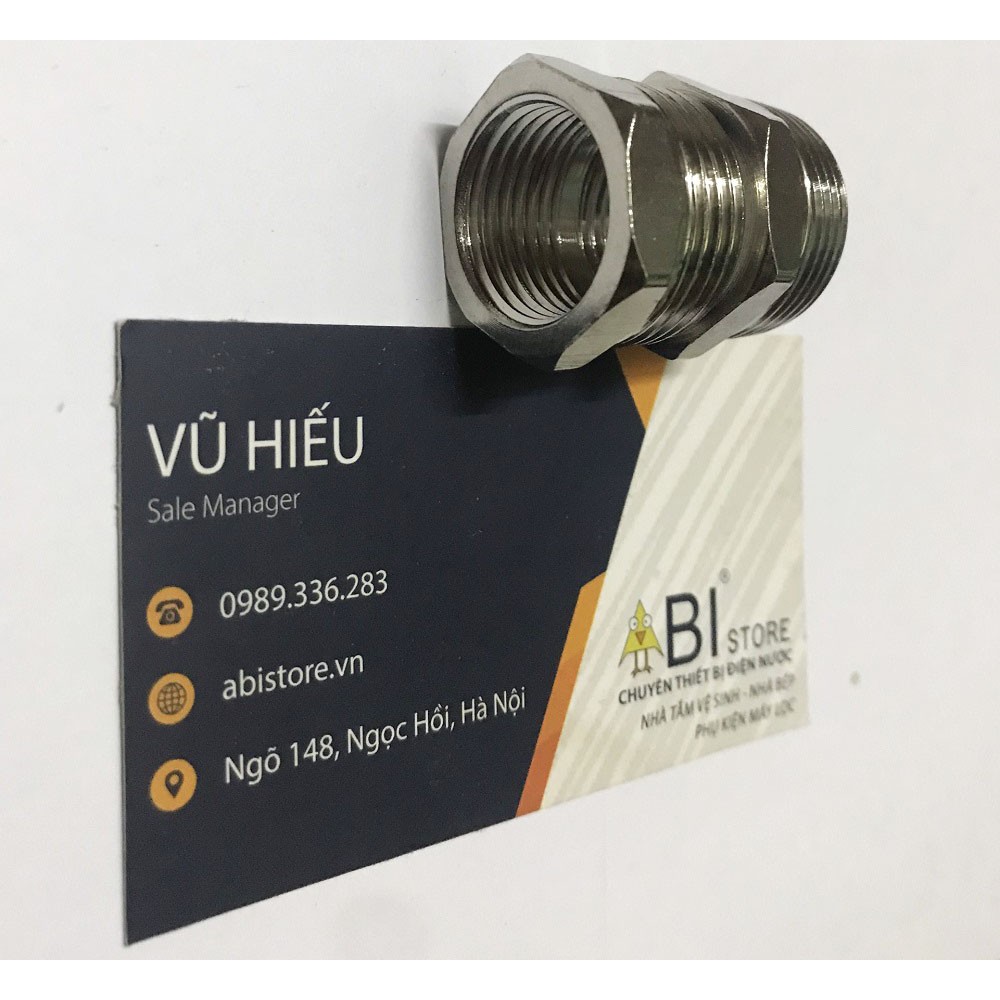 LƠ THU 20/15 (27-21) INOX BÓNG HÀNG ĐẸP GIÁ RẺ ( CÀ RÁ INOX, ĐẦU NỐI ỐNG NƯỚC REN NGOÀI )