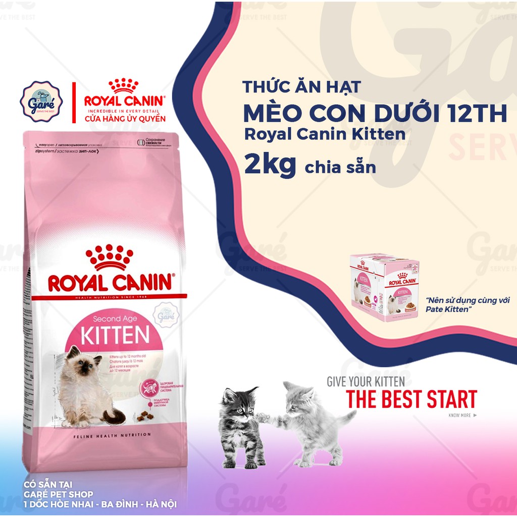 Hạt Kitten Royal Canin dành cho Mèo con từ 4 - 12 tháng tuổi Royal Canin Kitten thức ăn cho mèo Garé Pet Shop