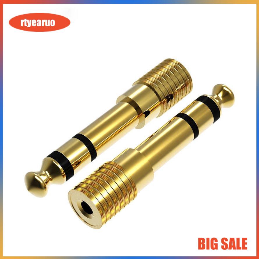 【199k0207】5PCS/SET Gold-Plated 6.35mm 1/4 Inch Jack to 3.5mm Male Stereo Headphone Jack