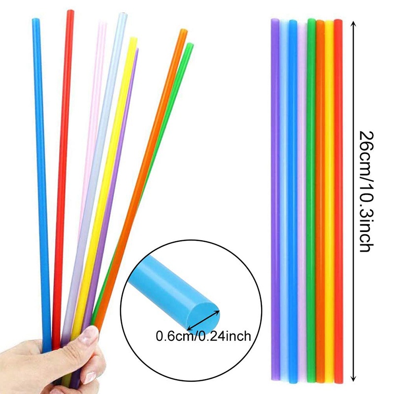 Set 1000 Ống Hút Nhựa 10.3 Inch Nhiều Màu Sắc Dùng Một Lần Tiện Dụng