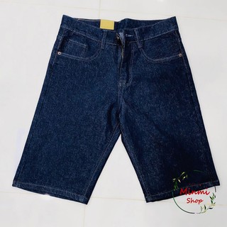 Quần sọt jean nam bigsize màu xanh đen quần short jean sọt rin nam ống suông