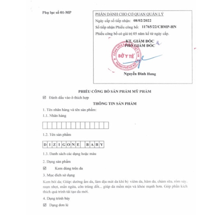 Dizigone Baby - Kem Bôi Dịu Da Cho Bé - Hộp 30g - TV