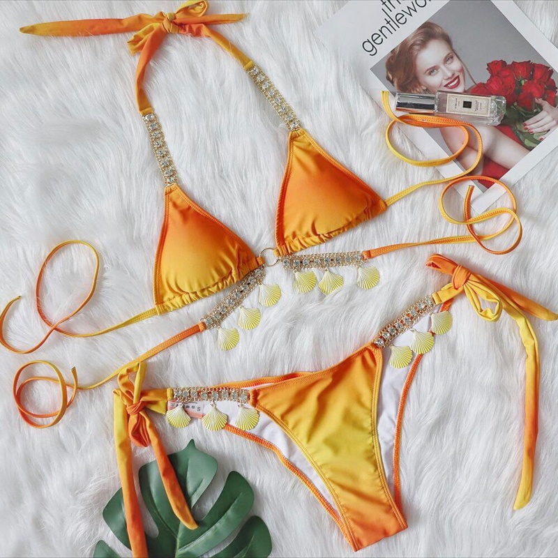 Bikini Cột Dây Nâng Ngực Gợi Cảm Cho Nữ