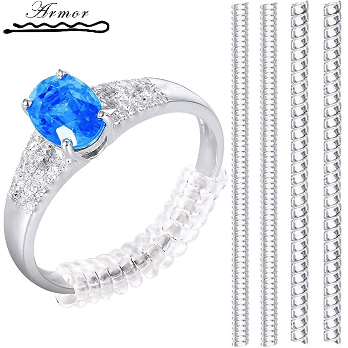 1 Chiếc Vòng Nhẫn Nhựa Mềm Vô Hình Có Thể Điều Chỉnh Kích Thước 100mm Cho Nhẫn Rộng