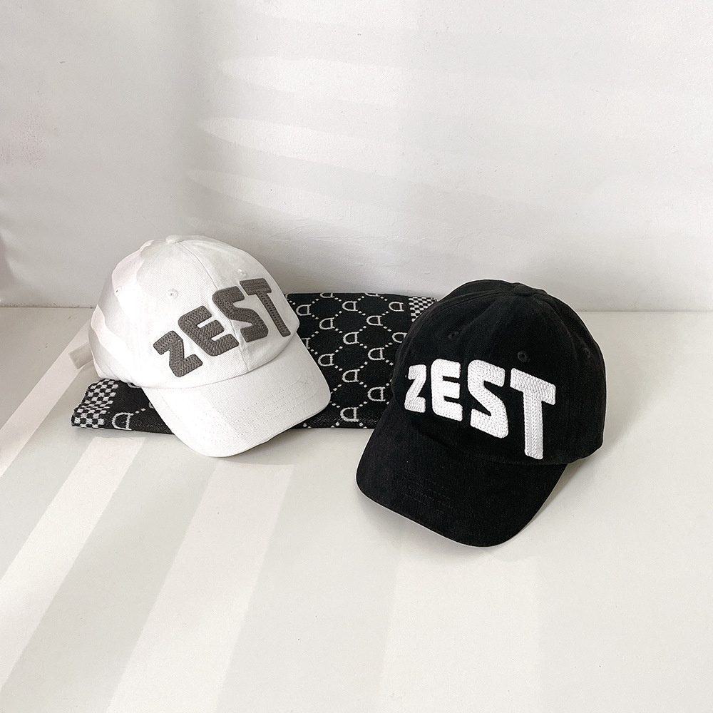 Mũ Lưỡi Trai Thêu Chữ ZEST Cỡ Lớn Đơn Giản Thời Trang Đi Biển Cho Bé