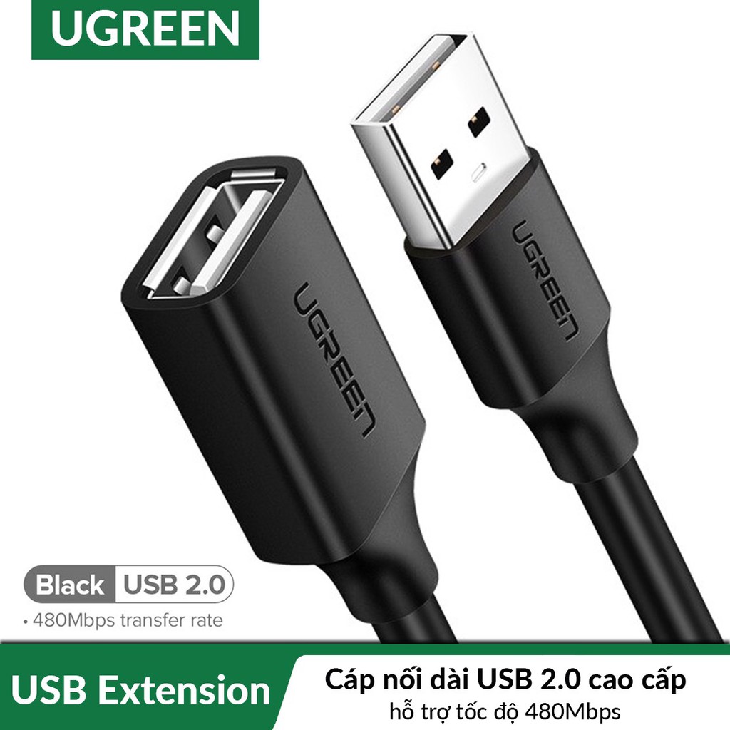 Cáp USB 2.0 Nối Dài Cao Cấp Ugreen 10313 10314 10315 10316 10317 10318 US103 Chính Hãng | BigBuy360 - bigbuy360.vn