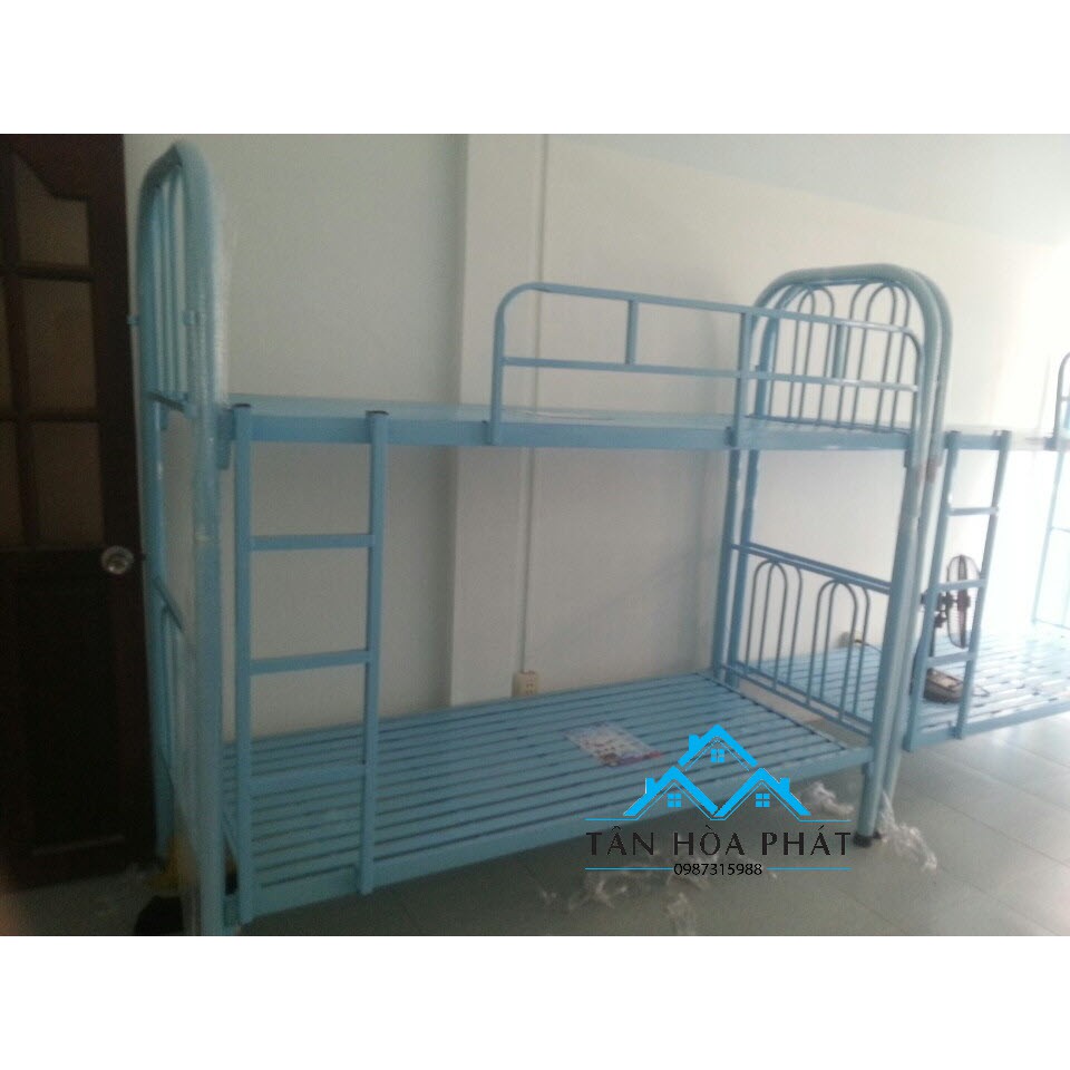 Giường Sắt 2 Tầng sắt cao cấp sơn tĩnh điện Kích thước 1m2x1m2x1m7