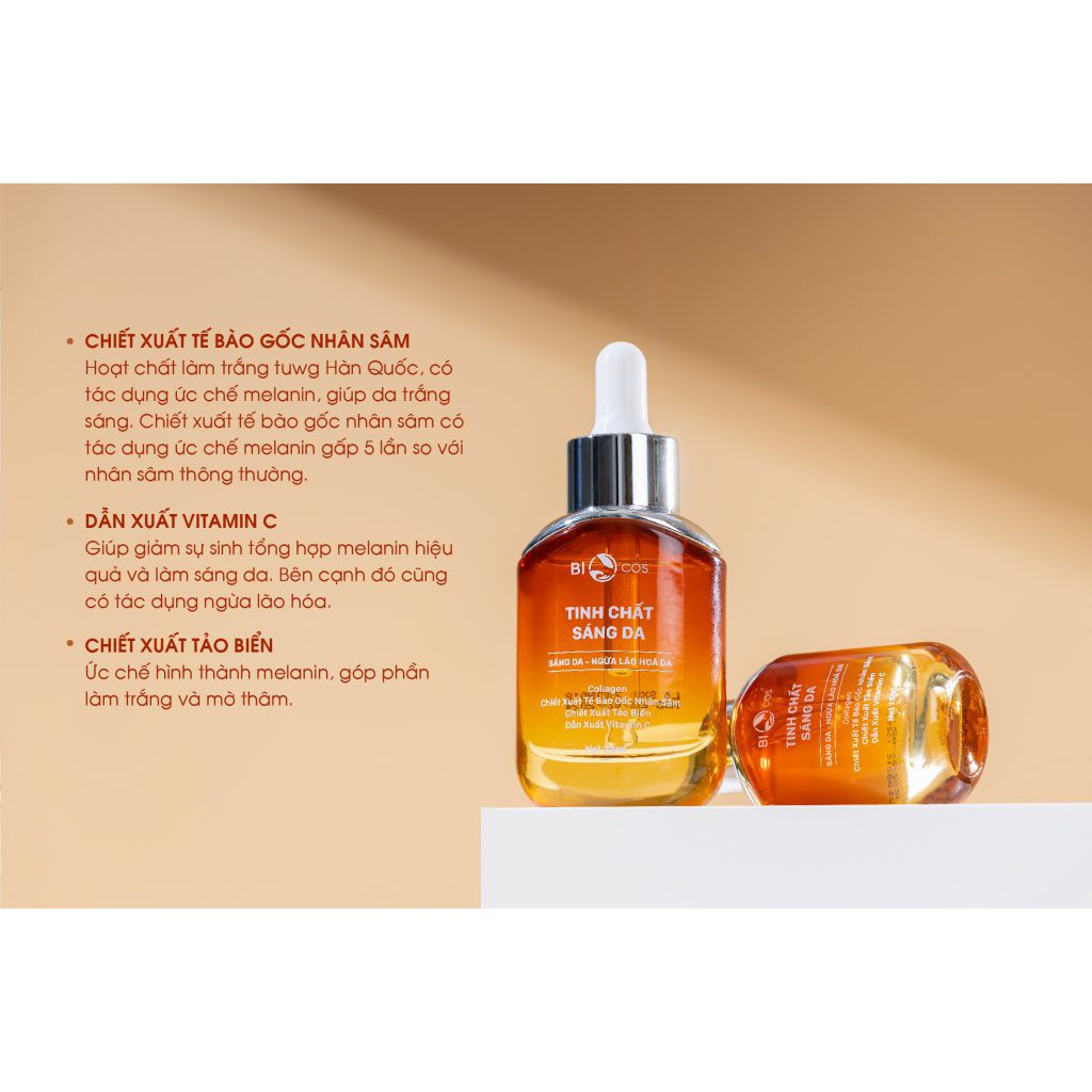 Tinh chất sáng da, mềm da, mờ thâm nám, tàn nhang Biocos 30ml