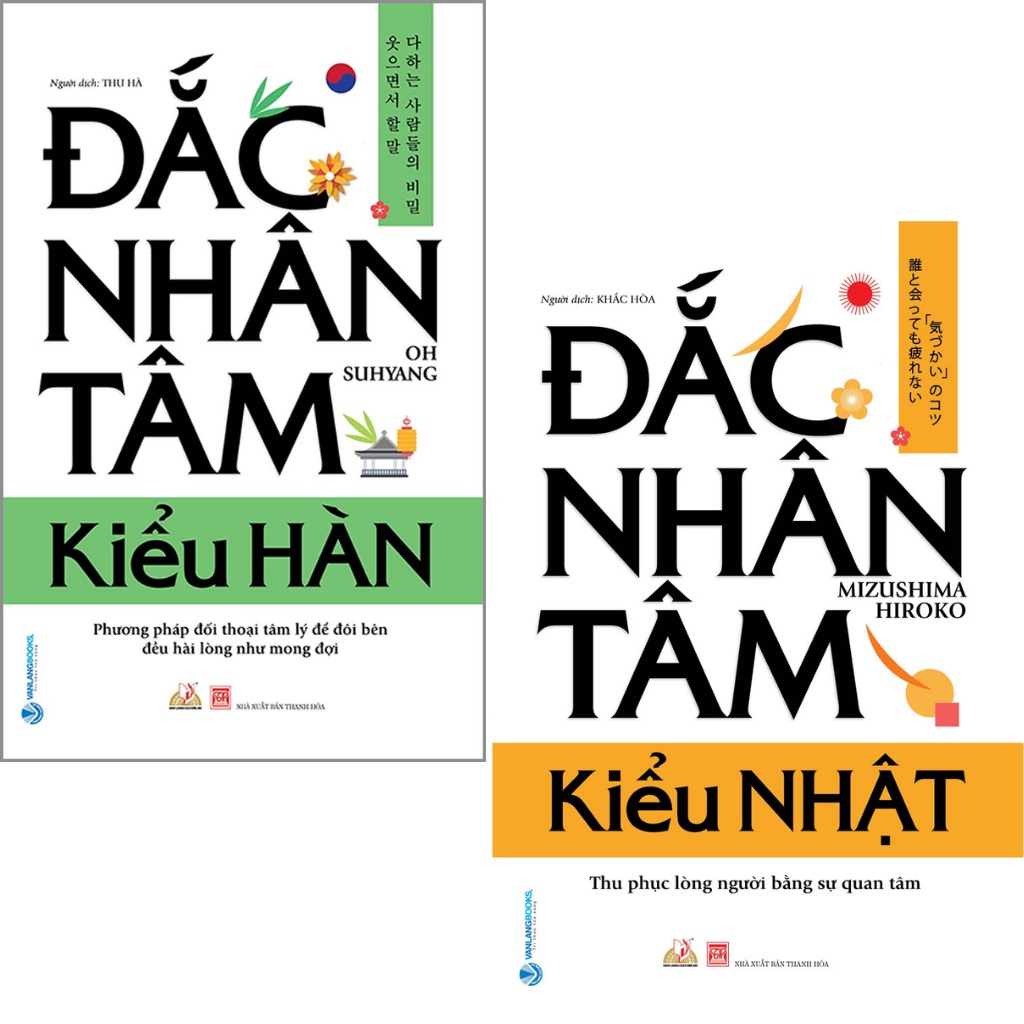 Bộ sách Đắc Nhân Tâm Kiểu Hàn + Nhật (Bộ 2 Cuốn)