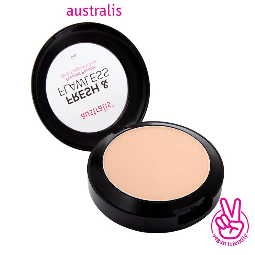 Phấn Phủ Kiềm Dầu che khuyết điểm  Australis Fresh &amp; Flawless Pressed Powder