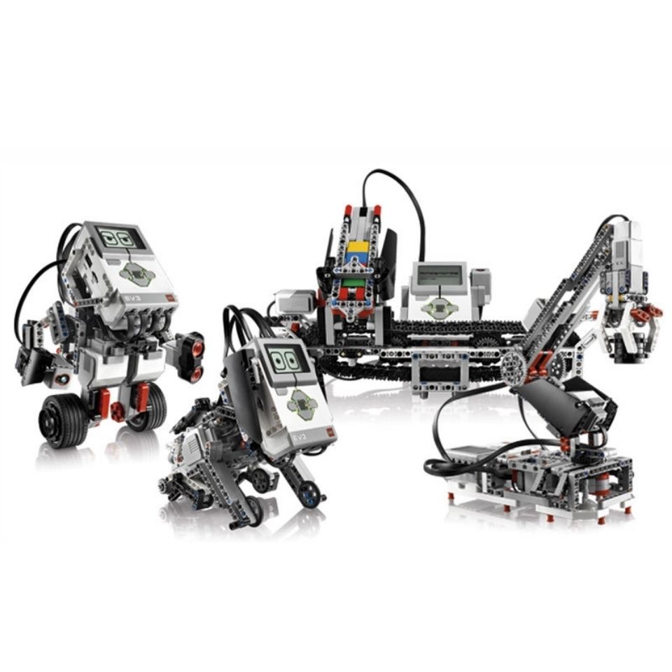 Máy trợ giảng công nghệ 45544 + 45560 Robot lắp ráp giáo dục trẻ em Khối xây dựng hạt nhỏ