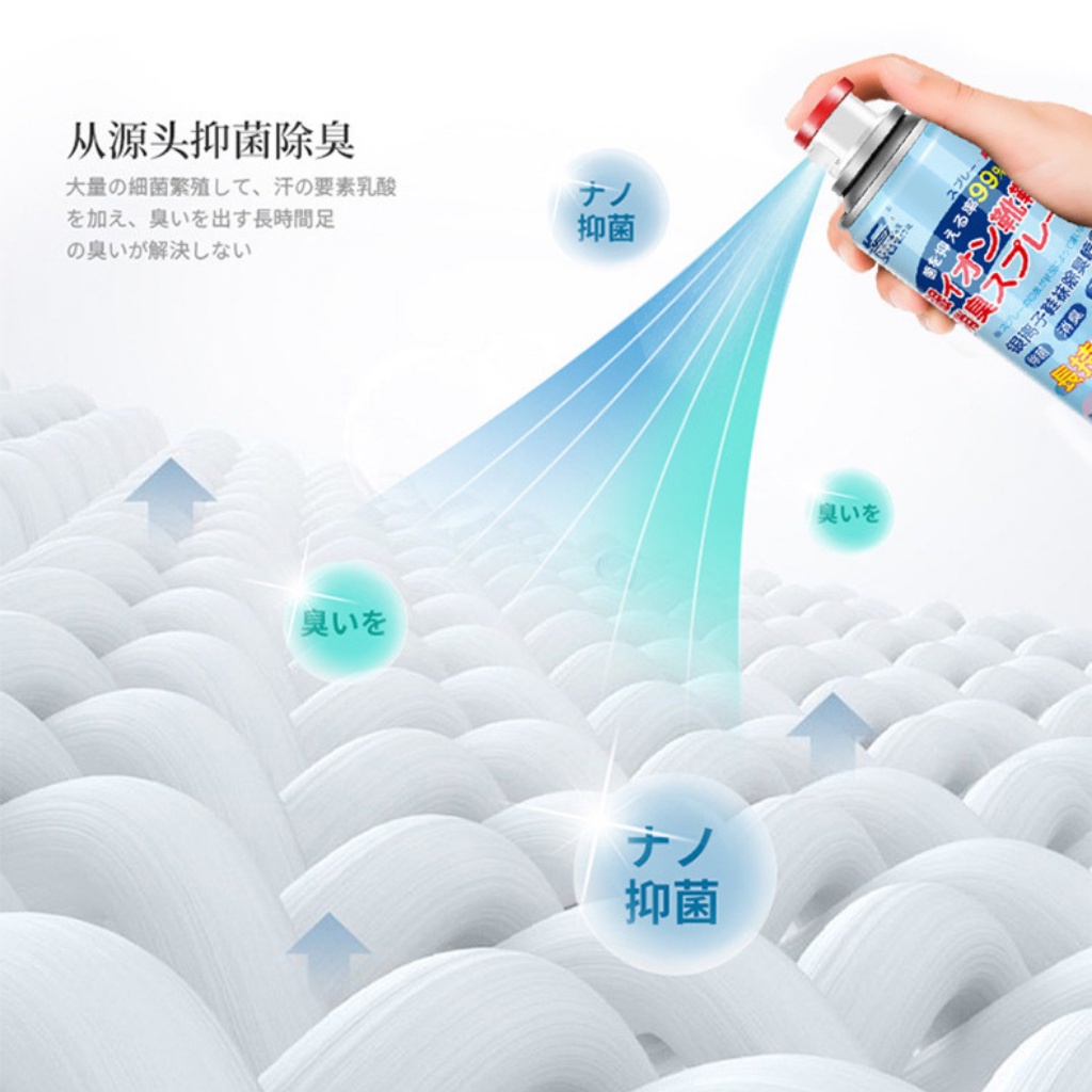 Chai Xịt Khử Mùi Hôi Giày Chân Và Tất 360ml, Công Nghệ Nano Bạc Khử Mùi Diệt Vi Khuẩn Hiệu Quả 99%