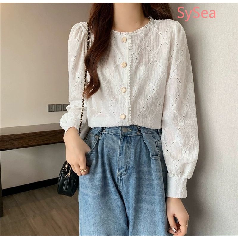 Áo Ren Thời Trang Retro Pháp Thanh Lịch Cho Nữ