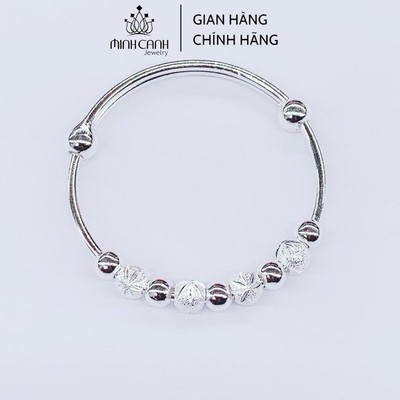 Lắc Bạc Trẻ Em Họa Tiết Chuỗi Bi - Minh Canh Jewelry