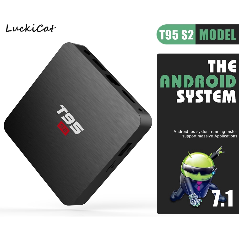 Tv Box T95 S2 Android 7.1 Os Smart Tv Box T95S2 2gb 16gb 1gb 8gb Amlogic S905W Lõi Tứ 2.4ghz Wifi 4k Và Phụ Kiện