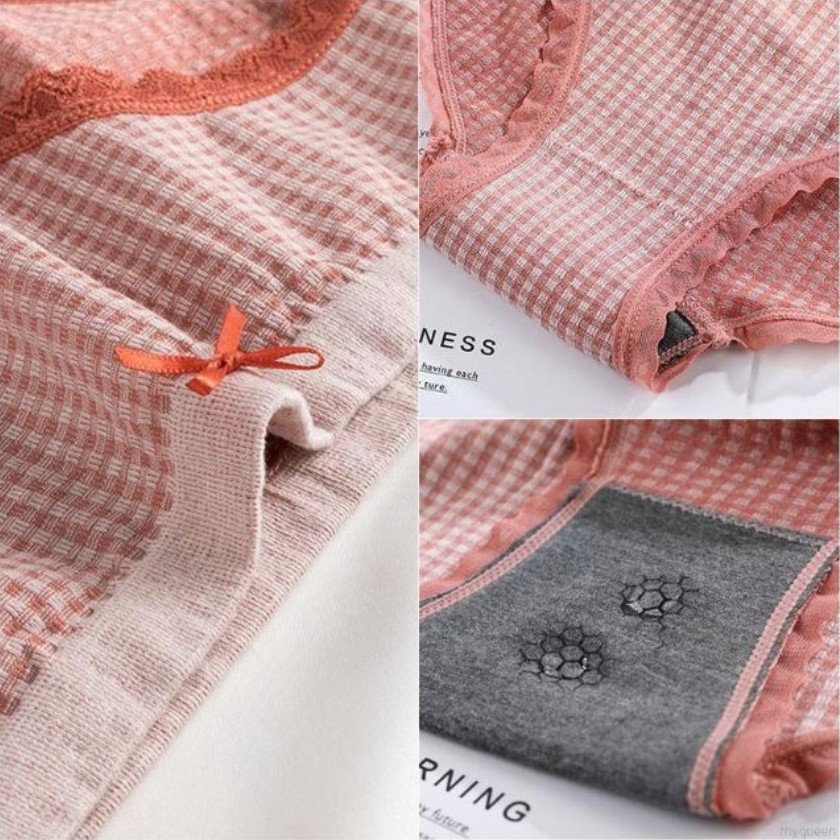 Quần Lót Nữ Cotton viền ren gân tăm kháng khuẩn hoạ tiết sexy điệu đà LOTNU02