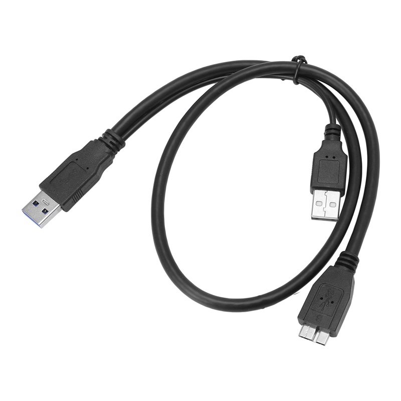 Dây Cáp Chữ Y Nối Ổ Cứng USB 3.0 2 Đầu Type A Sang Micro B