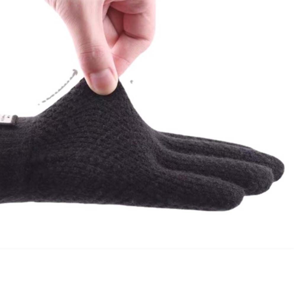 Găng tay năm ngón mềm mại dày dặn giữ ấm mùa đông cho nam