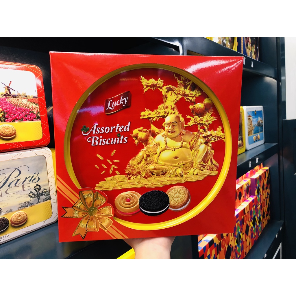Bánh nhập khẩu thái lan Lucky Assorted tròn 310g