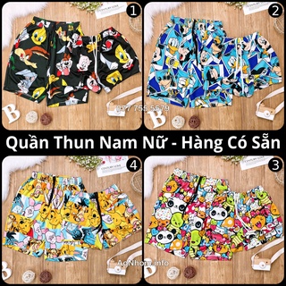 Quần Thun Nam Nữ - Vịt Trắng Vàng, Mickey Đen, Gấu Pooh, Heo Hồng, Kawaii -Hoạ Tiết Hoạt Hình,Trái Cây Hawaii ĐiBiển