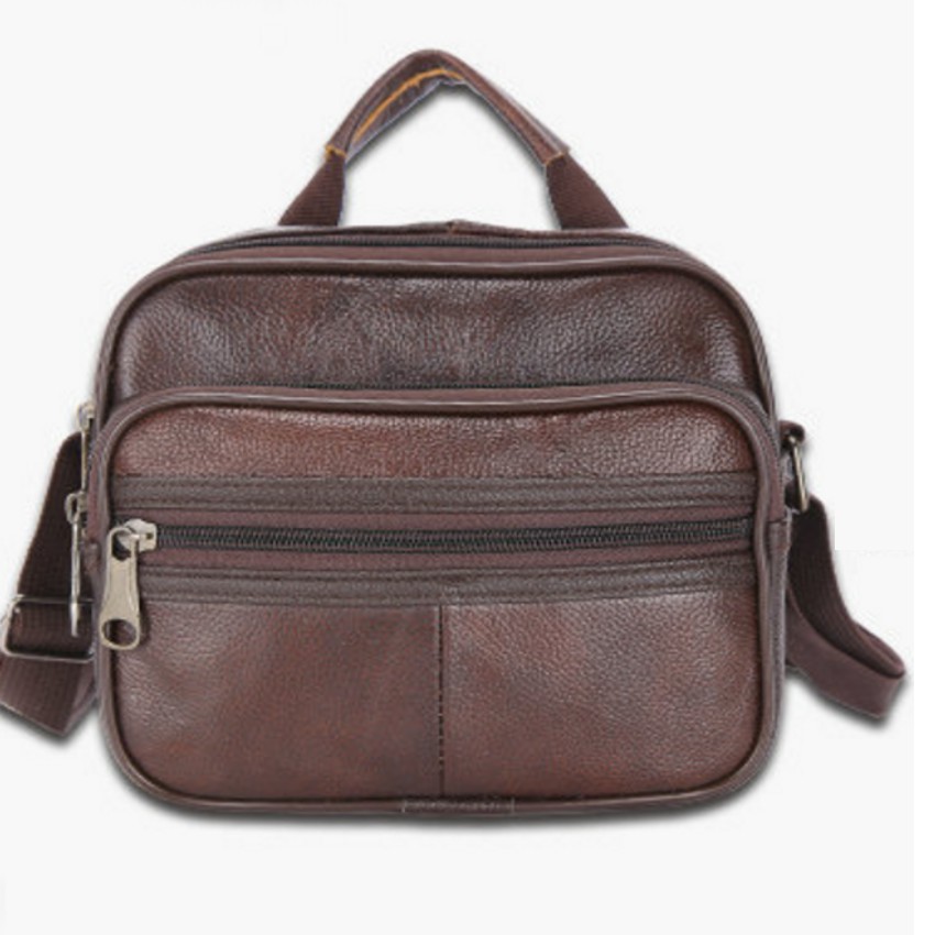 Túi đeo chéo da thật cao cấp 208110 (nâu) [SKM]