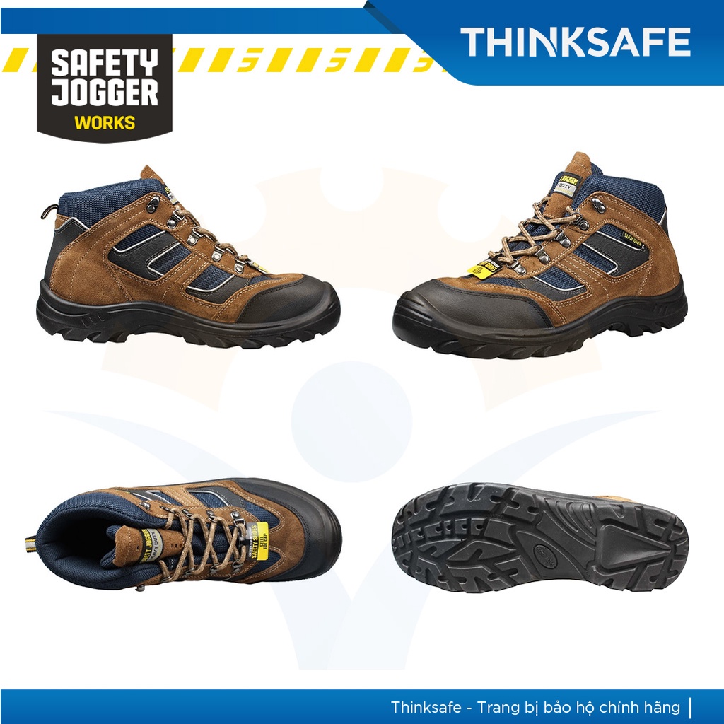 Giày bảo hộ lao động Safety Jogger X2000 S3 cổ cao thoáng khí, chống nước, chống đinh, chống trơn trượt, chống tích điện