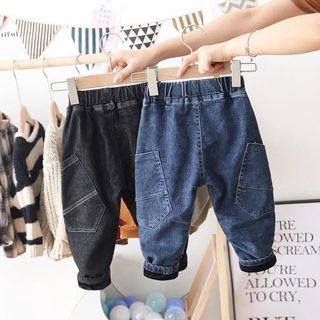 Quần Jean Dày Giữ Ấm Phong Cách Thu Đông Thời Trang Cho Bé Trai