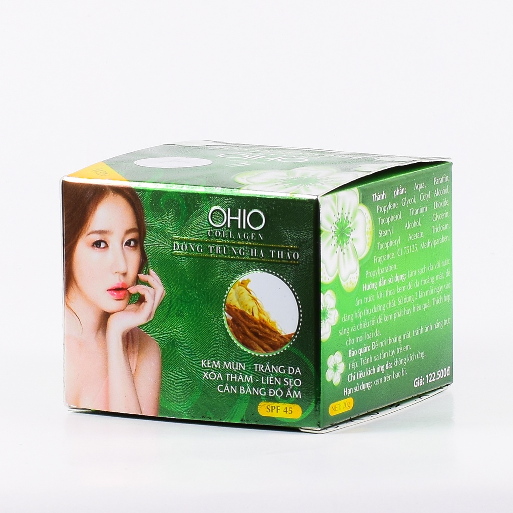 Kem Ngừa Mụn, Trắng da, Cân bằng độ ẩm OHIO Collegen - Đông Trùng Hạ Thảo (20g) | BigBuy360 - bigbuy360.vn